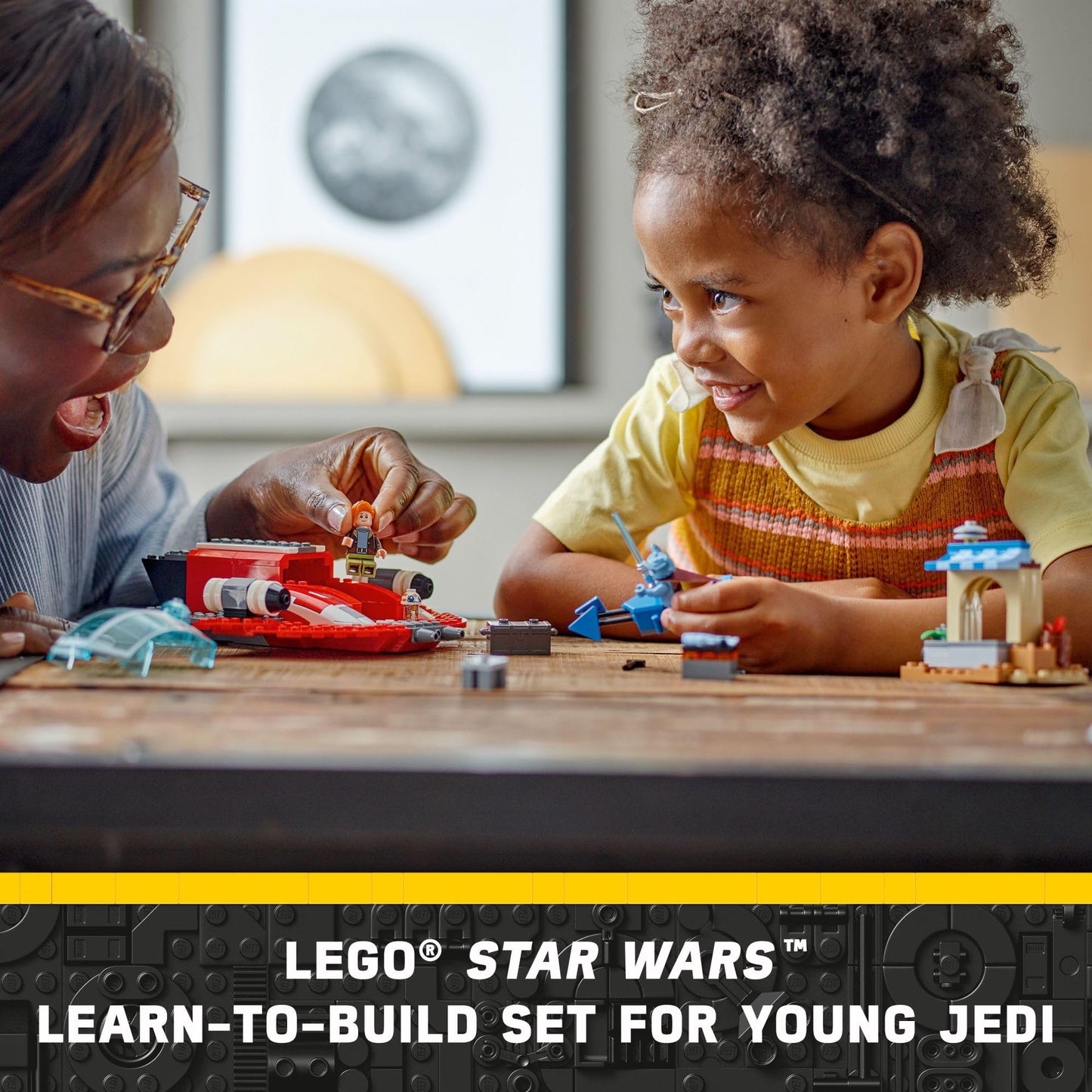 LEGO Star Wars 75384 Young Jedi Adventures The Crimson Firehawk children's starter set toy spaceship speeder bike vehicle 3 characters gift idea for boys and girls aged 4 and over - 6470436