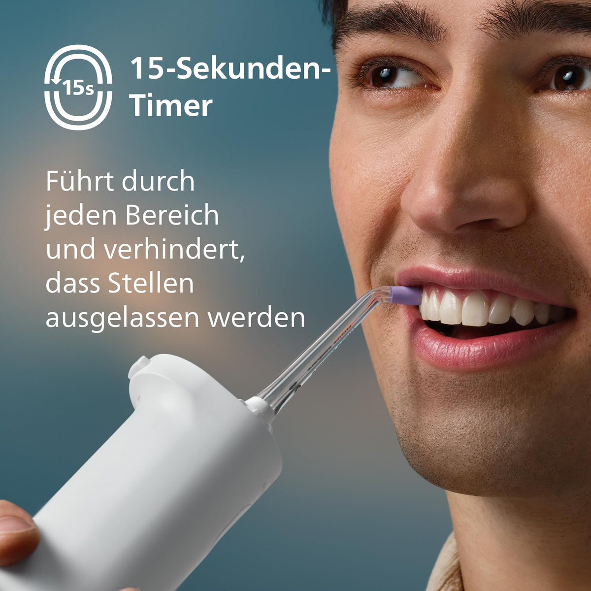 Philips Sonicare Cordless Power Flosser 3000 Oral Irrigator; Water Flosser for Teeth, Gums, and Oral Care, white (Model HX3826/31)