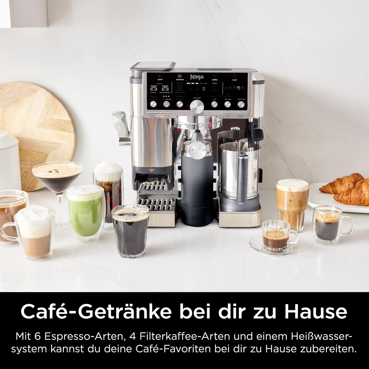 Ninja Luxe Pro 3-in-1-Masina de cafea, Argintiu, ES701EU, utilizare ușoară