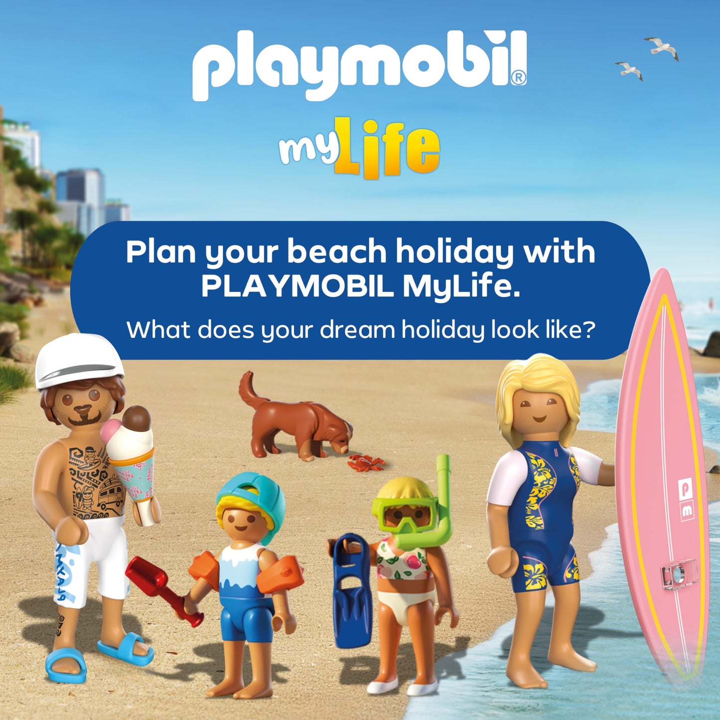 PLAYMOBIL | Vacation on the Beach | Ice Cream Truck with Surf Shop | Toys for ages 4+ | Gift for children | Promotes creativity & role play | Beach adventure with figures & vehicle | 71904
