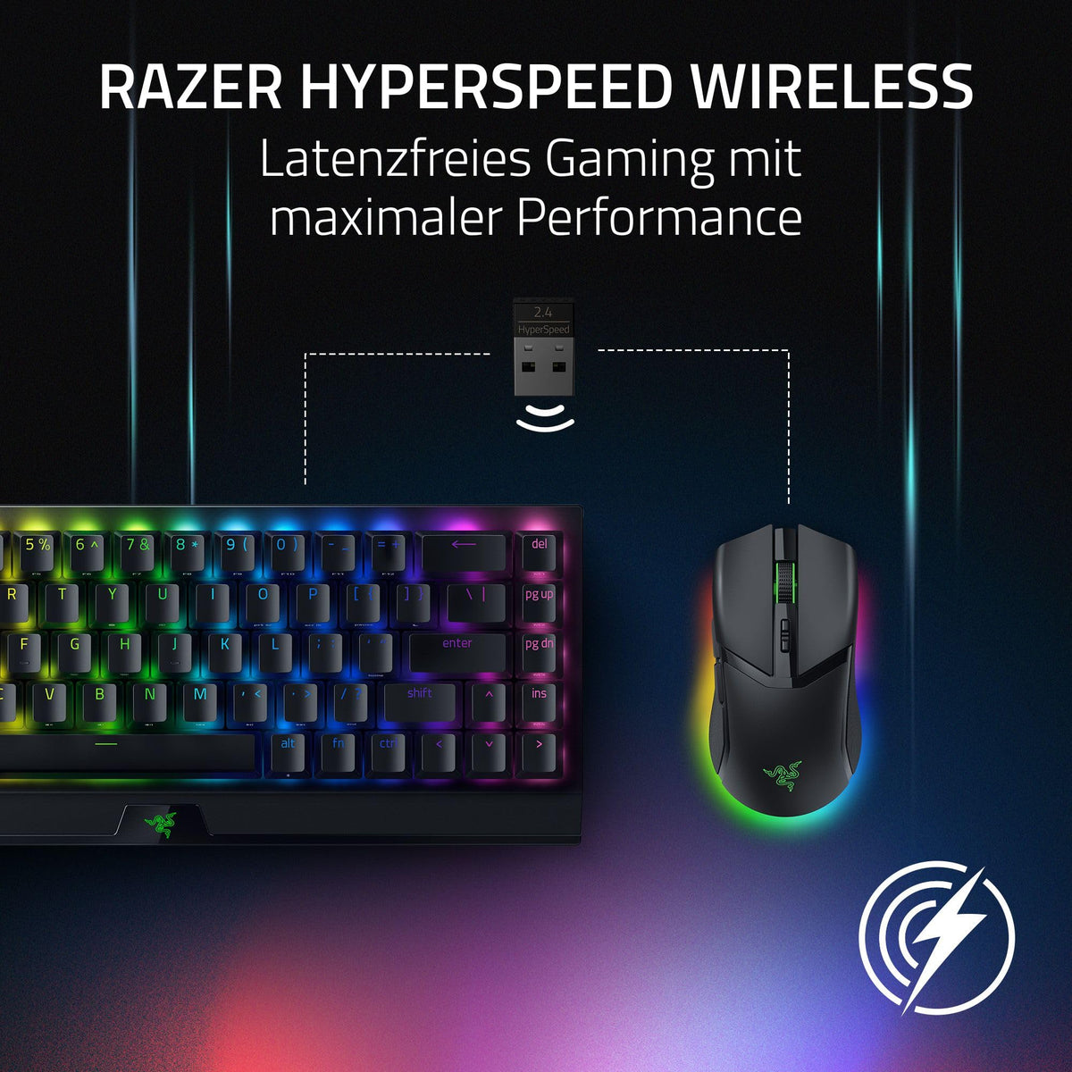 Razer Cobra Pro - Maus de gaming wireless personalizabilă Chroma RGB (10 butoane personalizabile, iluminare Chroma cu 11 zone, senzor optic Focus Pro cu 30K) Negru - RZ01-04660100-R3G1