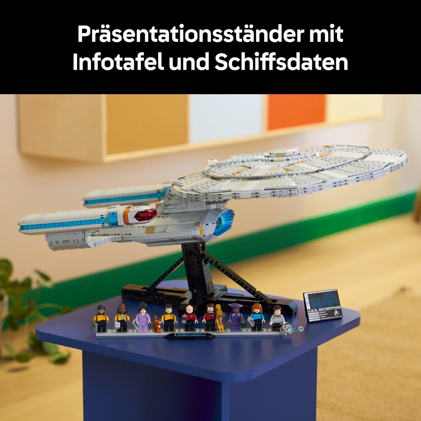LEGO Icons Star Trek: U.S.S. Enterprise NCC-1701-D - Building set for adults - 2 shuttlepods, separating function & 9 minifigures with Jean-Luc Picard & William Riker - gift for men and women - 10356