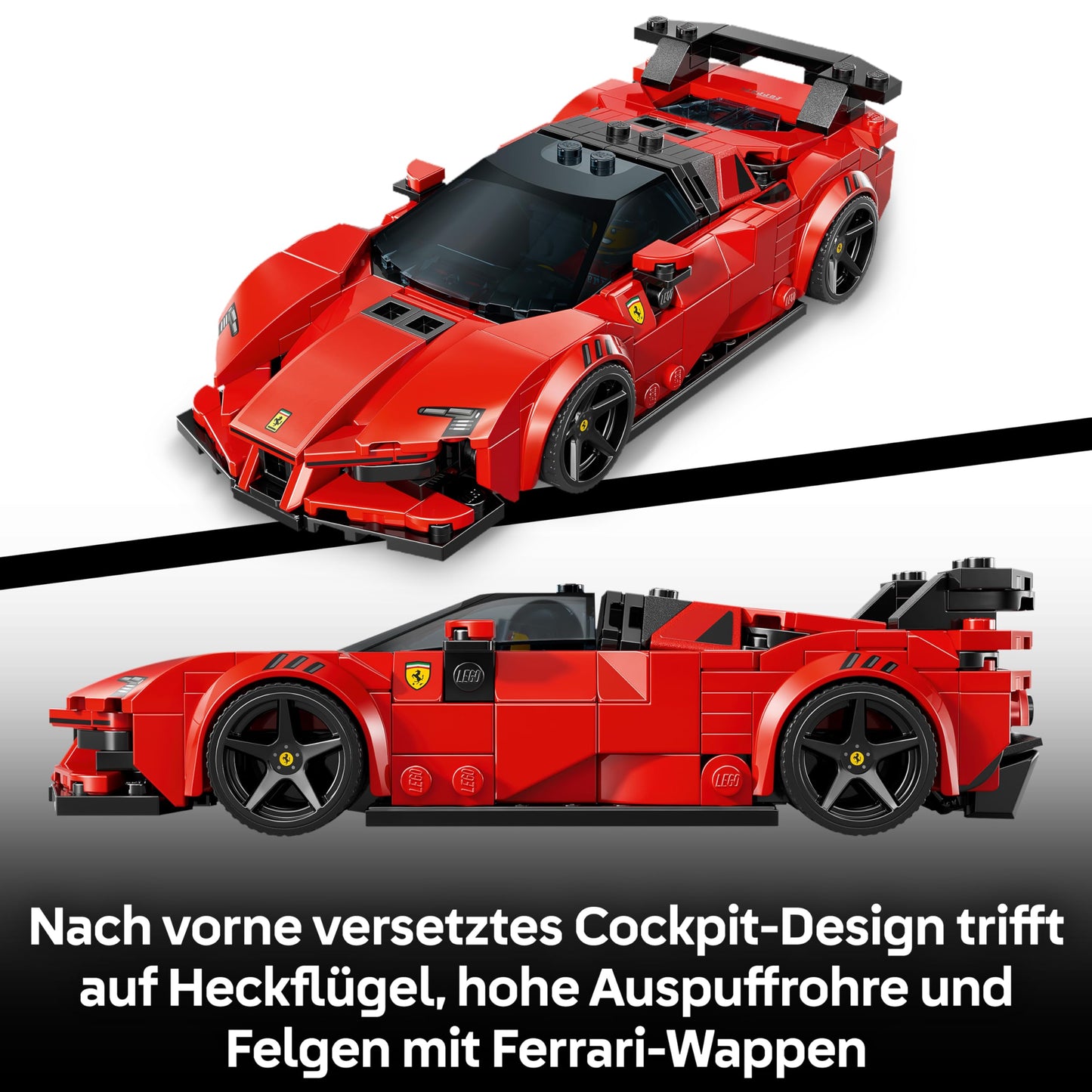 LEGO Speed Champions Ferrari SF90 XX Stradale sports car - model building with collectible driver minifigure - birthday gift idea for boys aged 9 and up and motorsport fans - 77254
