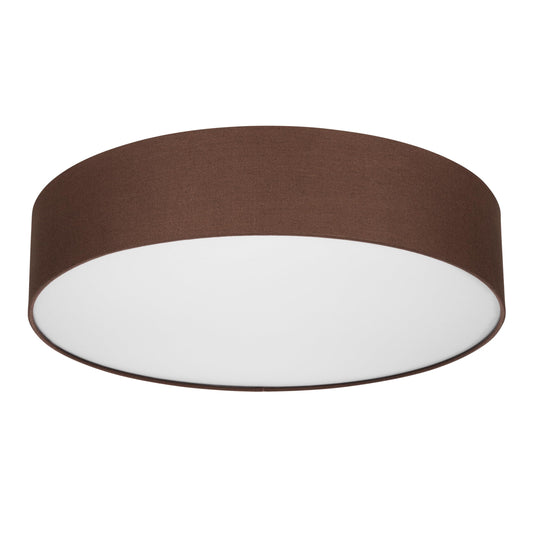 REV ceiling light - ceiling lamp around 50cm with fabric lampshade in a vintage look - ideal for bedrooms and living rooms, brown - 2021115010