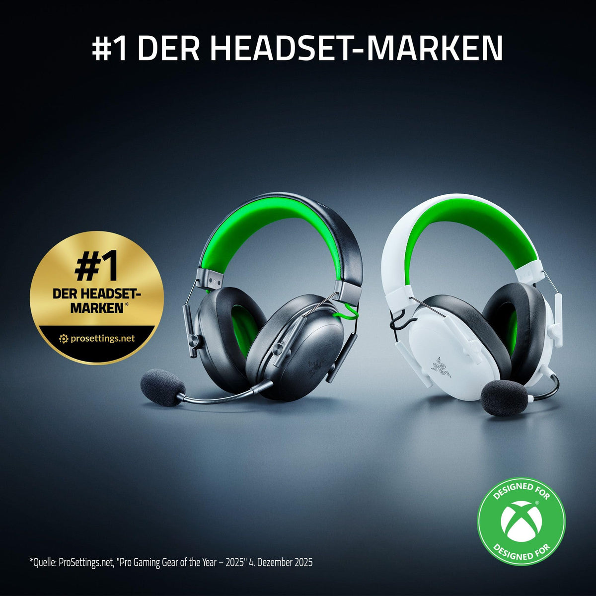 Razer BlackShark V3 X HyperSpeed Xbox - Wireless E-Sport Gaming Headset - Ultra lightweight 270 g - Triforce 50mm drivers - Detachable microphone - HyperSpeed 2.4 GHz & Bluetooth - Xbox/PC | White - RZ04-05420300-R3M1