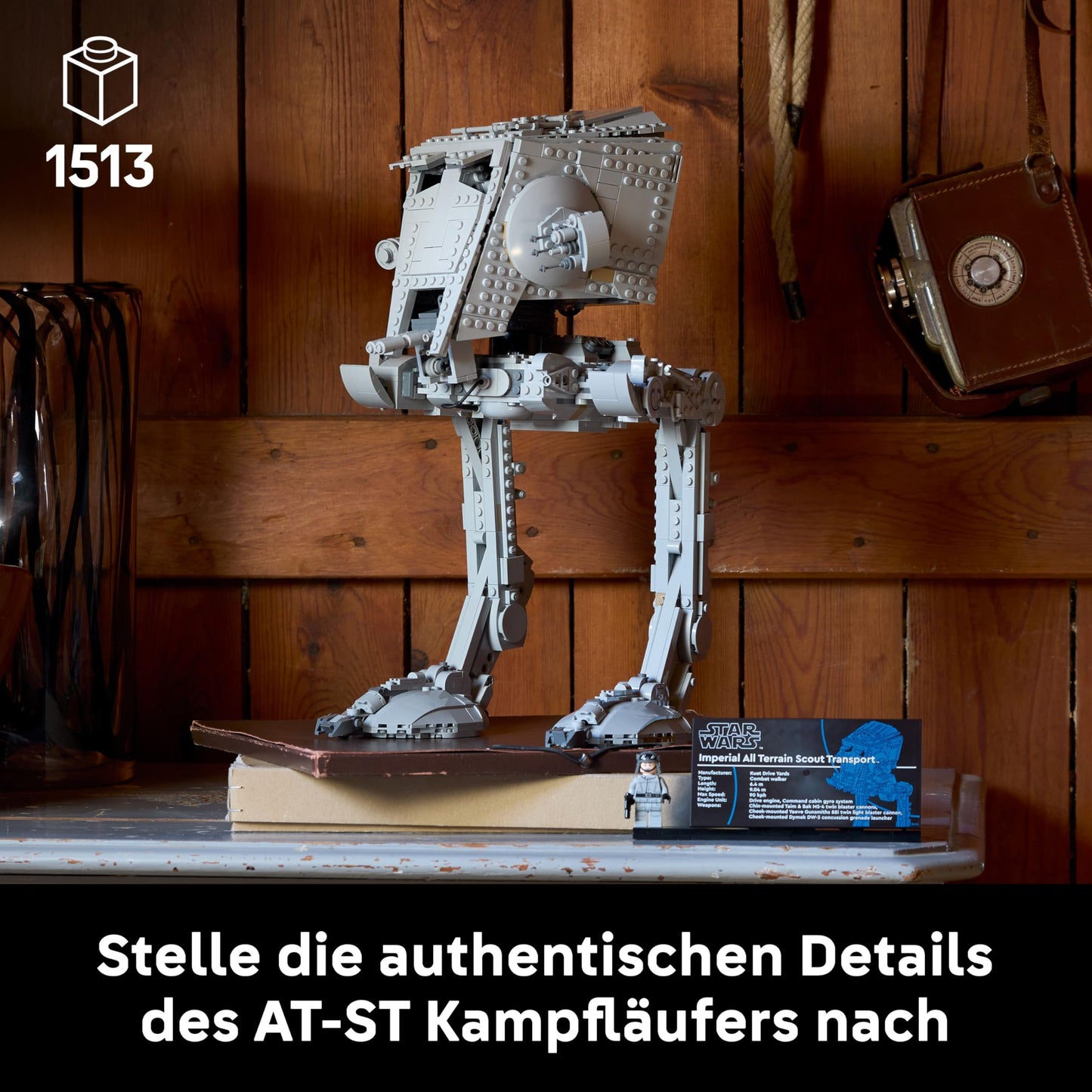 LEGO Star Wars AT-ST Battle Runner - Building Set for Adults - UCS Display Model with Minifigure & Information Board - Collectible & Gift for Fans - 75417