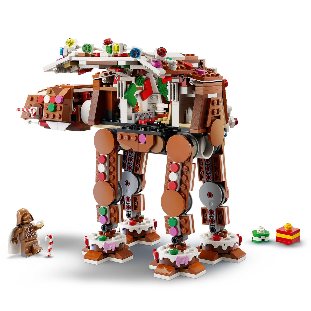LEGO Star Wars 40806 Lebkuchen AT-AT - Set de construcție de Crăciun pentru copii, inclusiv figurina Darth Vader și sabie laser - Decorațiune pentru perioada sărbătorilor - Cadou pentru băieți și fete de la 10 ani și fani.