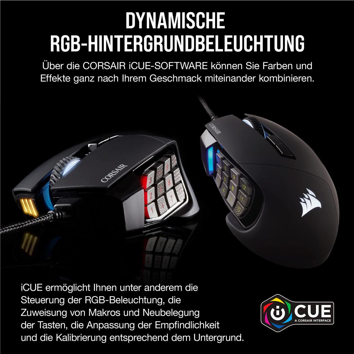Corsair Scimitar RGB Elite Wired MOBA/MMO Gaming Mouse - Black - CH-9304211-EU