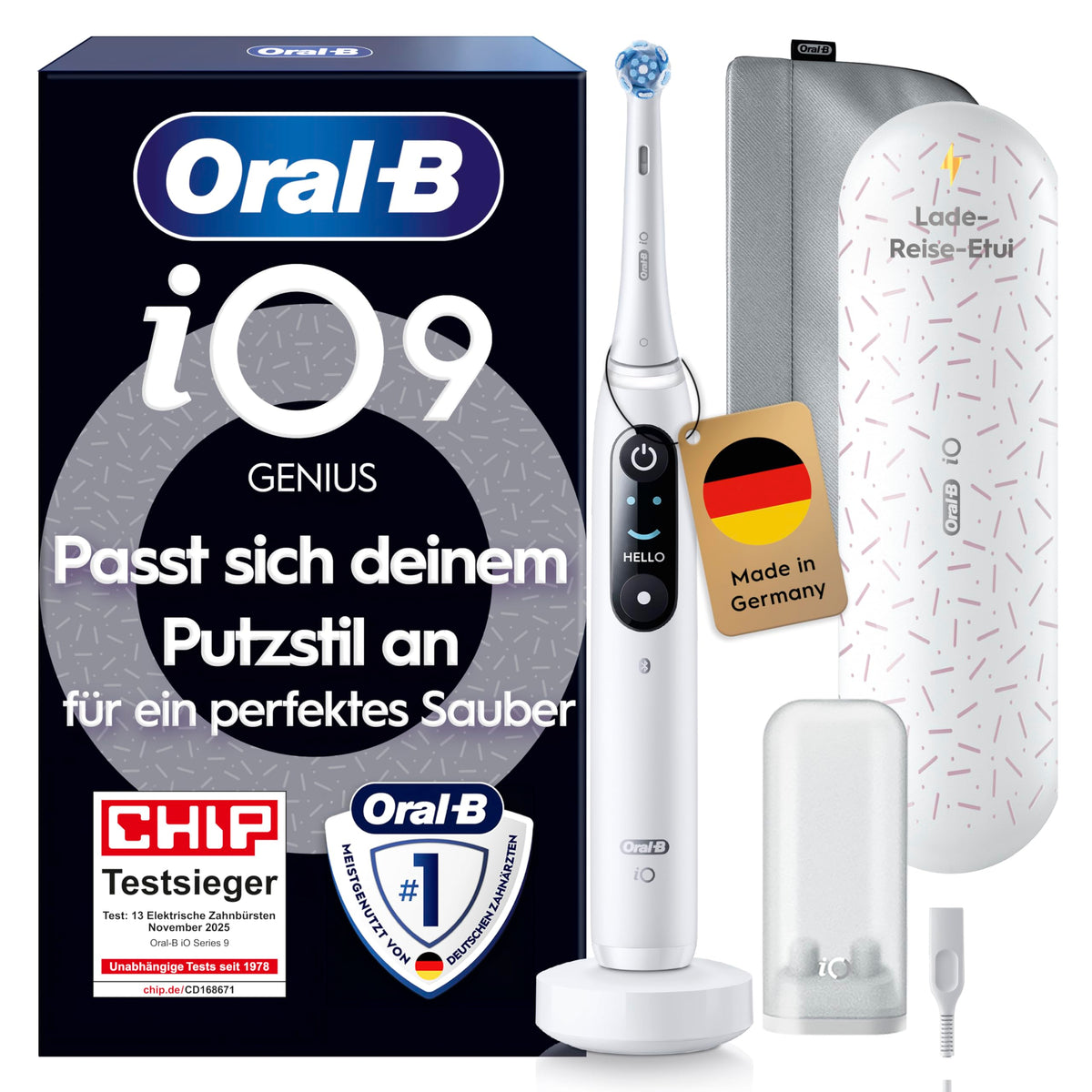 Oral-B iO - our most advanced technology with individually powered bristles and a dentist-inspired round brush head. - iOM9.1A1.ADH