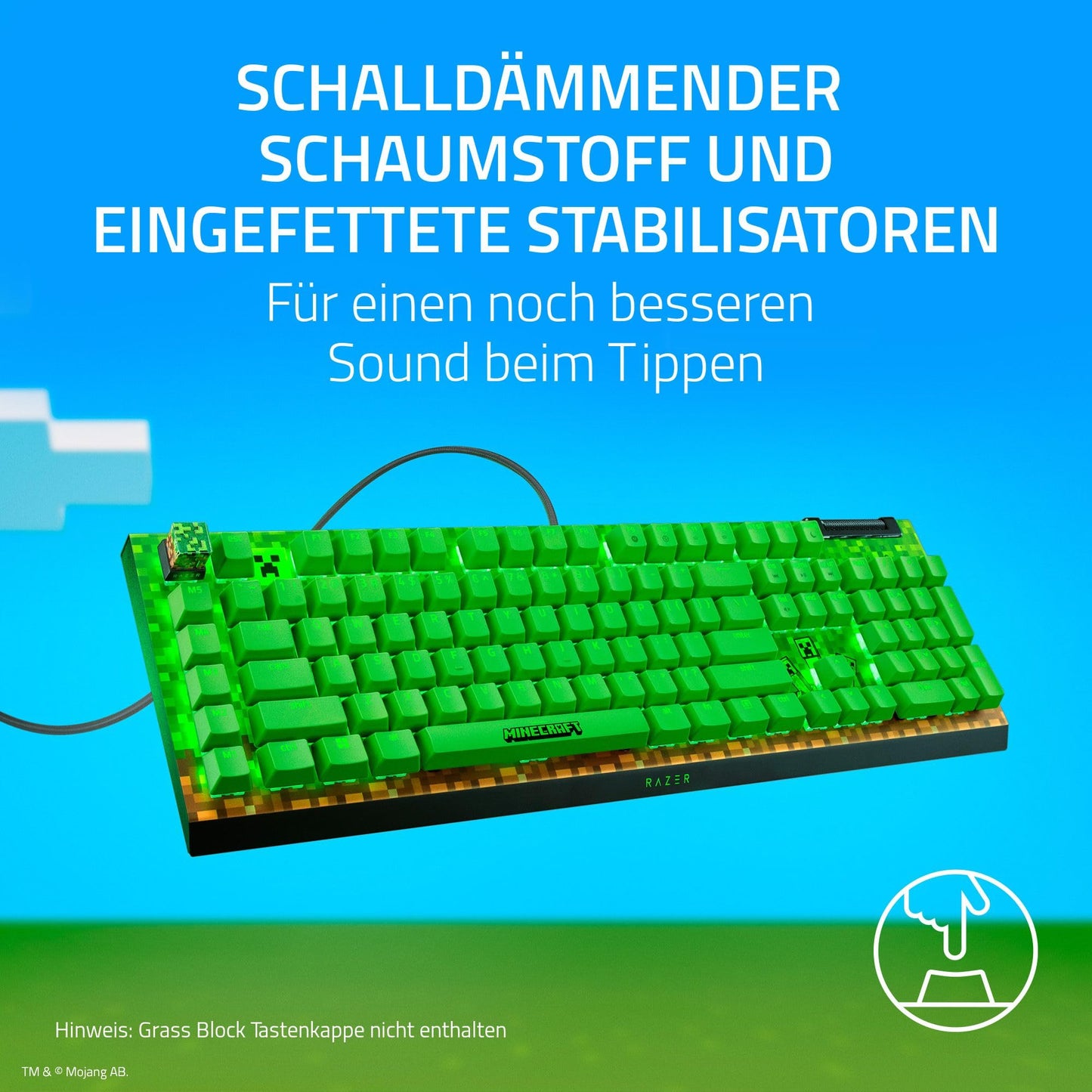 Razer BlackWidow V4 X Minecraft Edition - RZ03-04704100-R3M1
