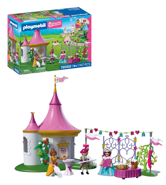 PLAYMOBIL | Princess | Masked ball in the pavilion | 3 figures with pavilion and buffet | Promotes creativity | Princess toy for ages 4+ | 72052