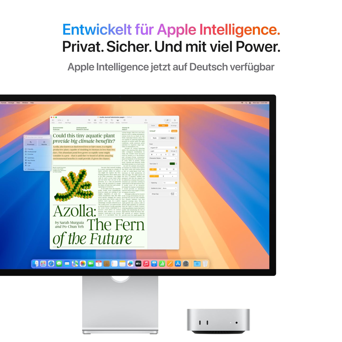 Apple Mac mini desktop computer with M4 chip with 10 core CPU and 10 - MU9E3D/A