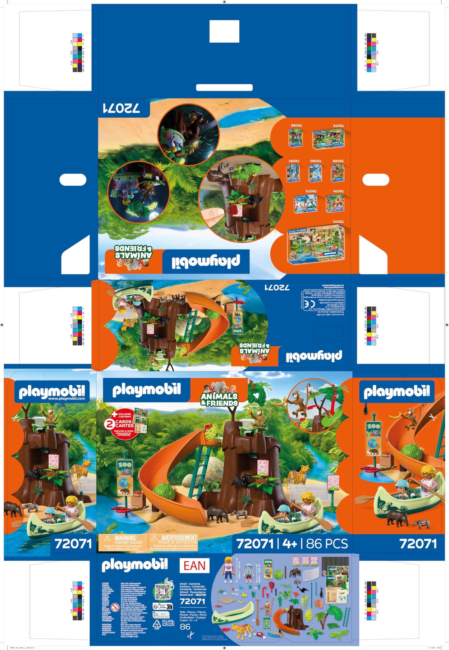 PLAYMOBIL | Animals & Friends | Zoo Jungle Adventure | Large jungle tree with canoe and sling blade | Children's toys from 4 years | 72071