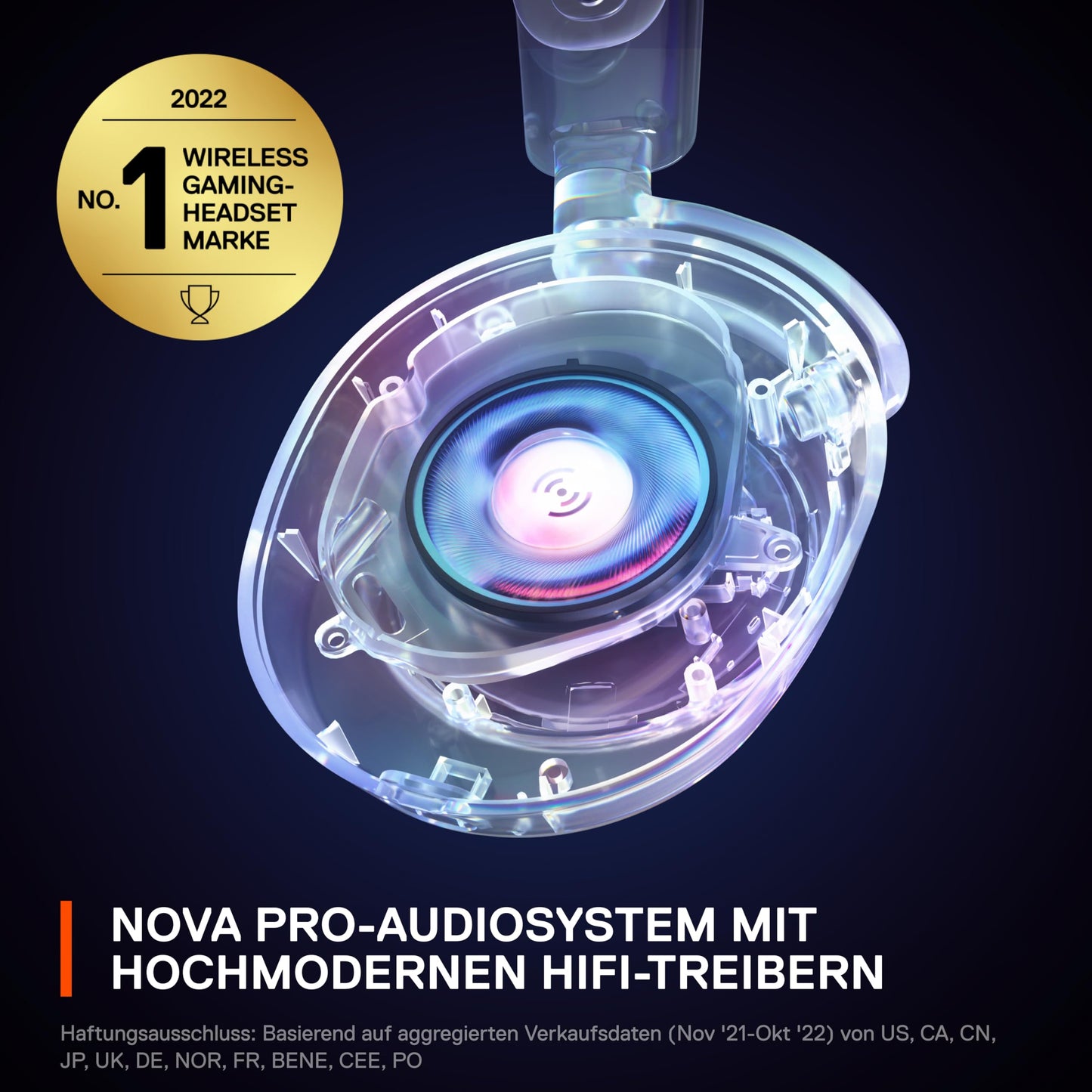 SteelSeries Arctis Nova Pro Wireless - Multi-System Gaming Headset (PC, PS5, Switch + Bluetooth) - Hi-Fi driver - Infinity Power System with 2 batteries - Active Noise Cancellation - ClearCast Gen2 Micro - 61520