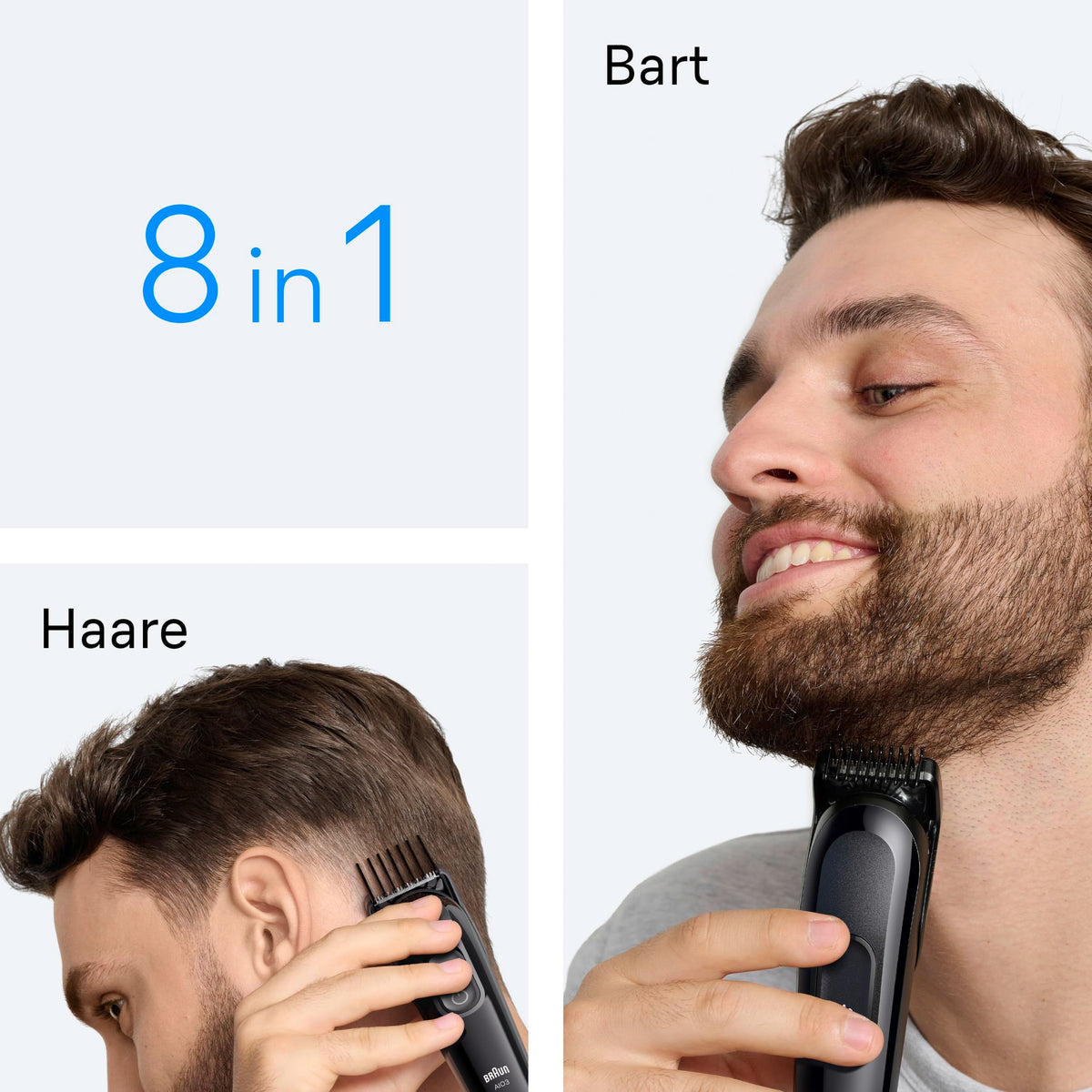 Braun All-in-One Series 3 Multigroom, 8-in-1 Trimmer, AIO3535n, Schwarz