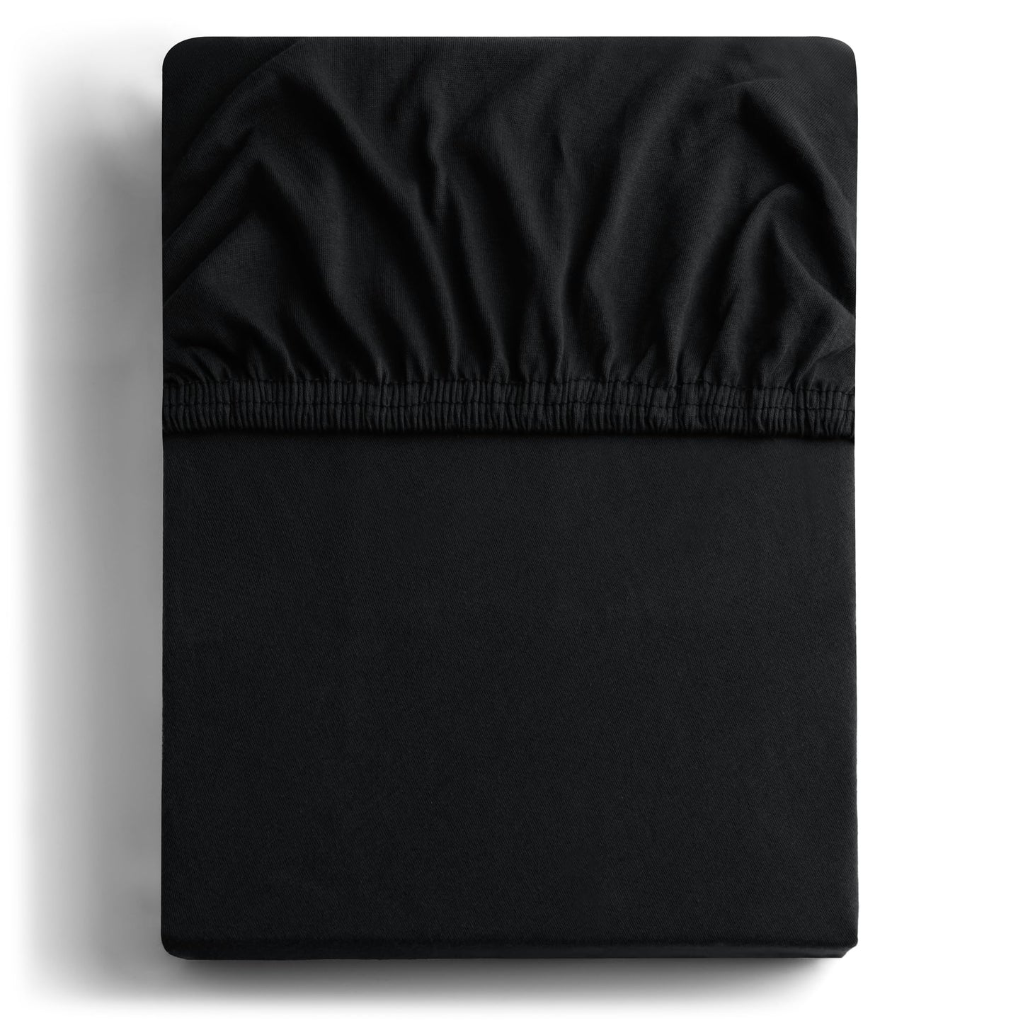 DecoKing fitted sheet 200x220 220x240 cm 100% combed cotton black fitted sheets jersey box spring bed Amber 200 x 220 220 x 240