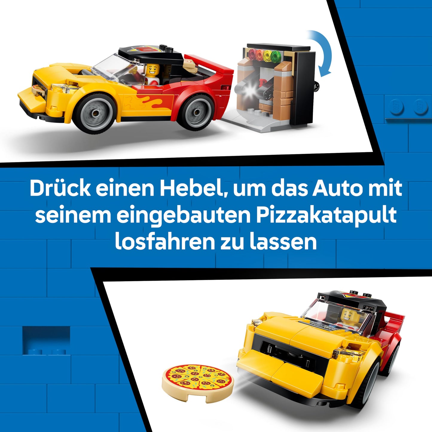LEGO City Pizza Delivery Experience with Vehicles - Includes Toy Car, Scooter, Drone, Arcade Machine and 4 Minifigures - Birthday Gift for Boys Ages 6 and Up - 60496