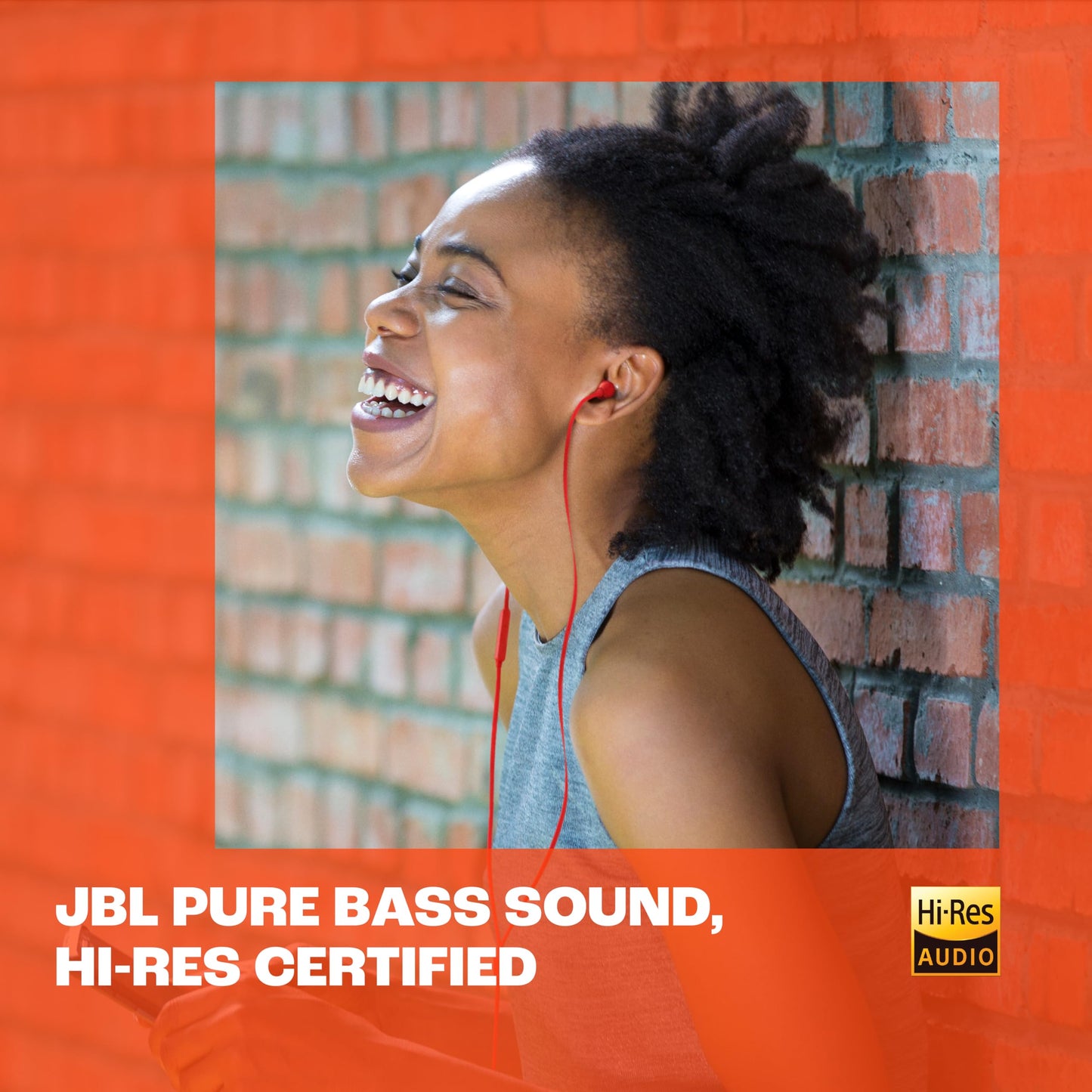 JBL Tune 310 C Headphones - Wired in-ear headphones with JBL Pure Bass Sound, microphone and USB-C port - Red - JBLT310CRED