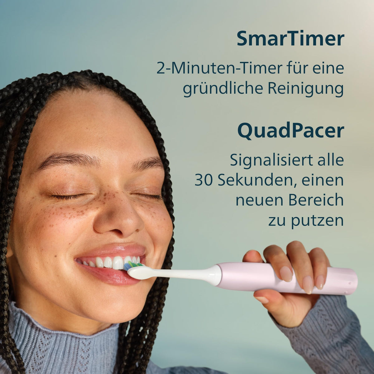 Philips Sonicare Series 2100 Electric Toothbrush – Sonic toothbrush with two intensity settings, EasyStart function, SmarTimer, 14 days of battery life, travel case, Pink, HX4023/03, [New]