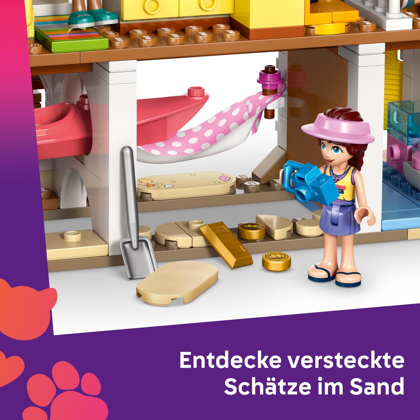 LEGO Friends beach house with seals - miniature playset with 3 mini dolls, 2 sea animal figures and accessories including surfboard and kayak - birthday gift for girls aged 7 and over - 42699