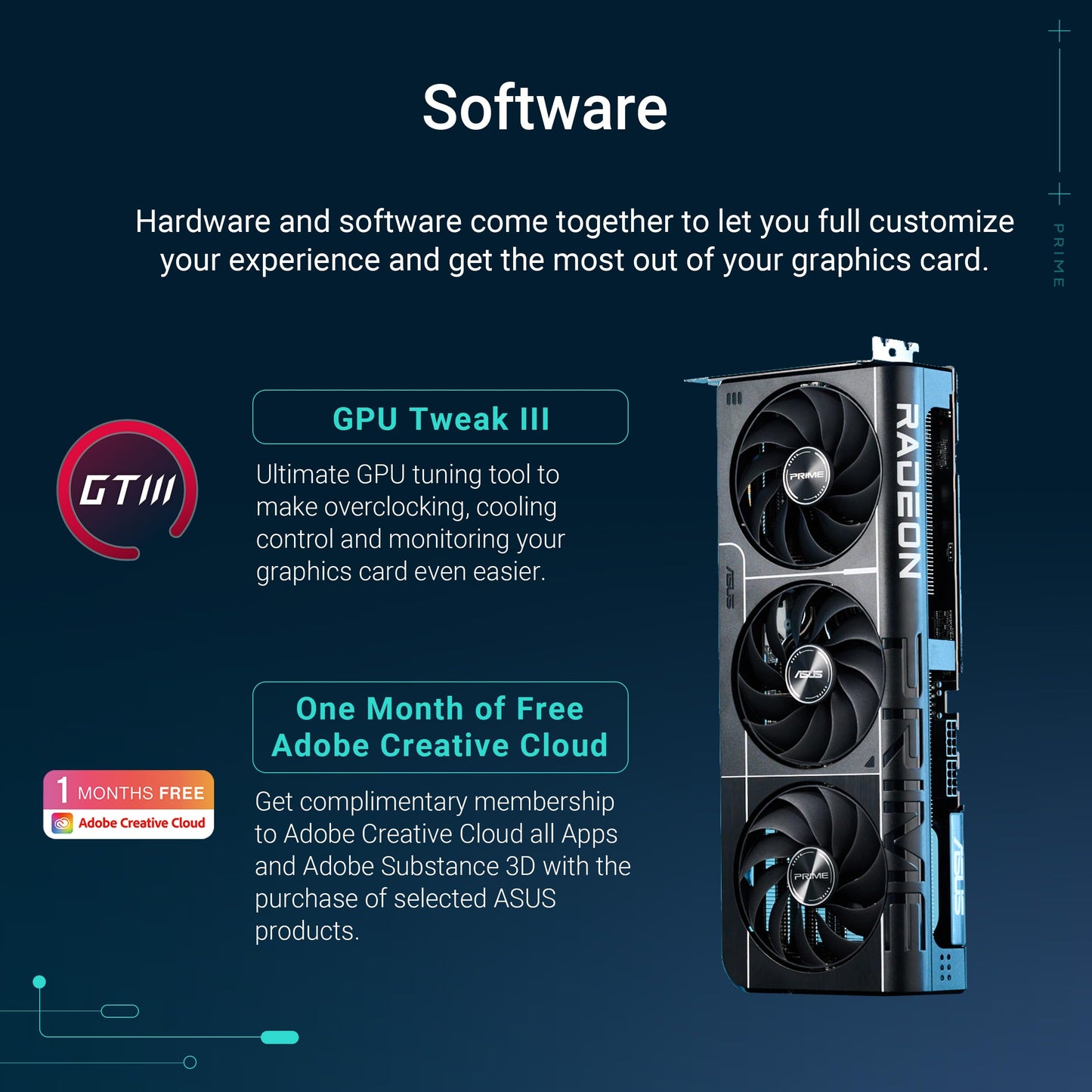 ASUS Prime Radeon RX 9070 OC Edition 16GB GDDR6 EVO Gaming Graphics Card (AMD Radeon RX9070, PCIe 5.0, 1x HDMI 2.1b, 3X DisplayPort 2.1a, 2.5-slot design) - 90YV0MQ0-M0NA00