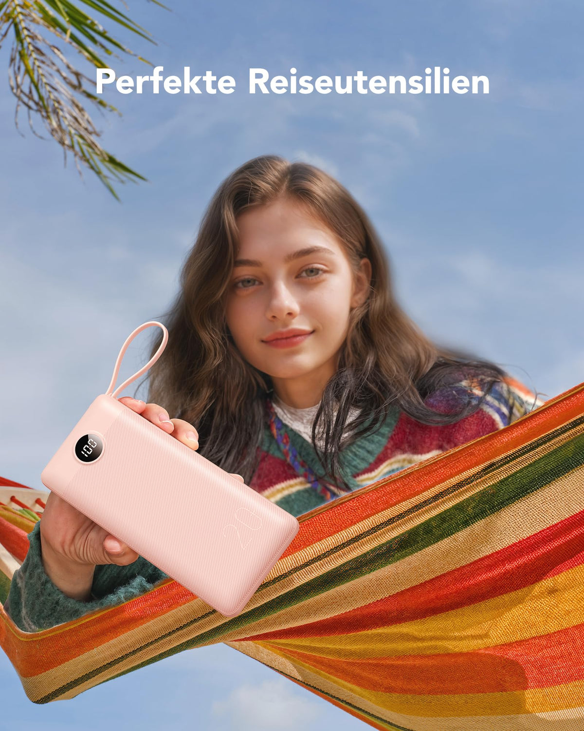 VRURC Power Bank, Powerbank 20000mAh cu 4 cabluri, 22.5W încărcare rapidă - T2047Q