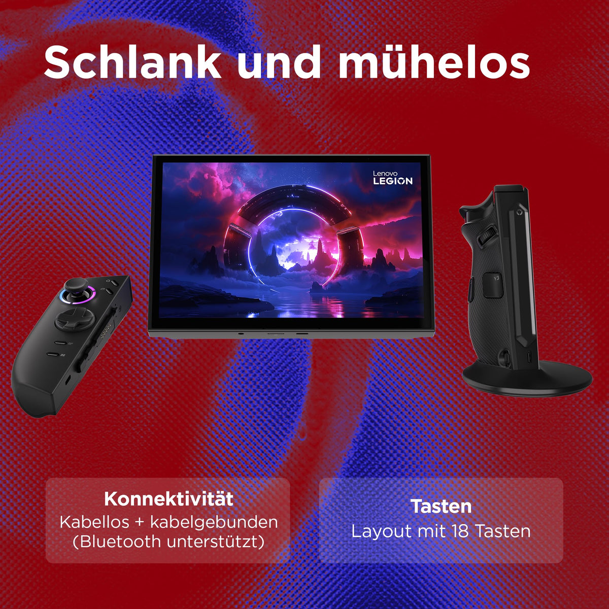 Lenovo Legion Go 2 Right Controller | compatible with Legion Go 1 and 2 | Hall effect joystick and triggers | 10 m range | black - GXH1T52710