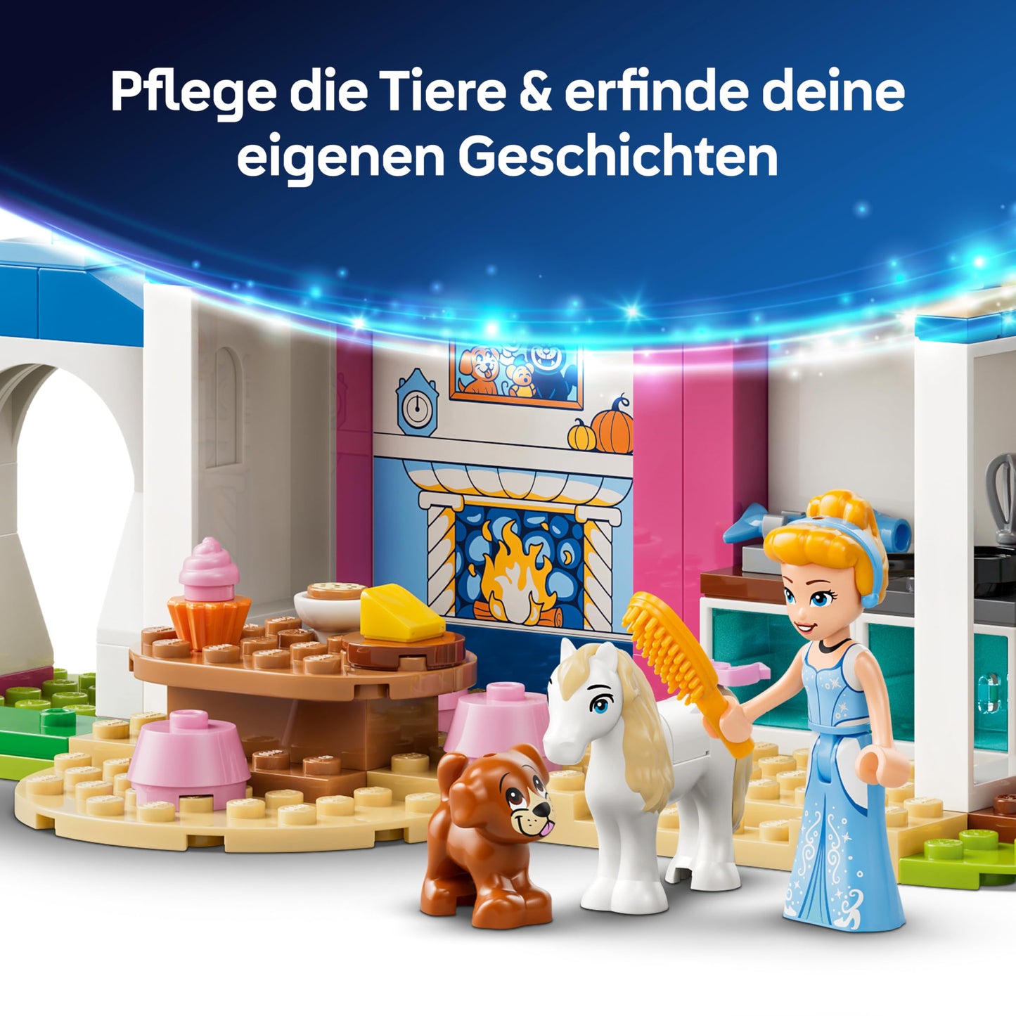 LEGO ǀ Disney Princess Cinderella's Animal Palace - educational toy with mini doll and 4 animal figures - birthday gift for girls and fans aged 4 and over - 43283
