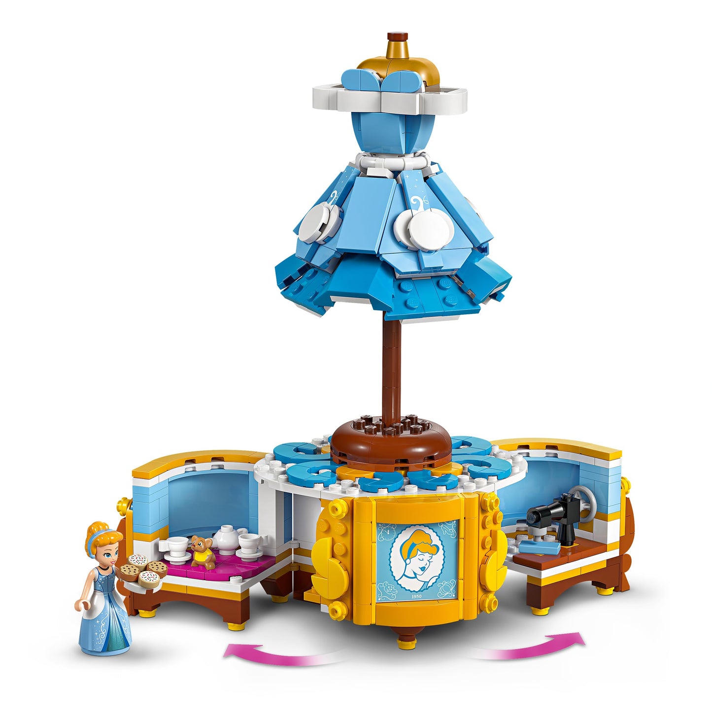 LEGO ǀ Disney Princess Cinderella's dress, toy for boys and girls aged 9 and up - includes a clothes rack, Cinderella mini-doll and mouse figure - creative playset 43266