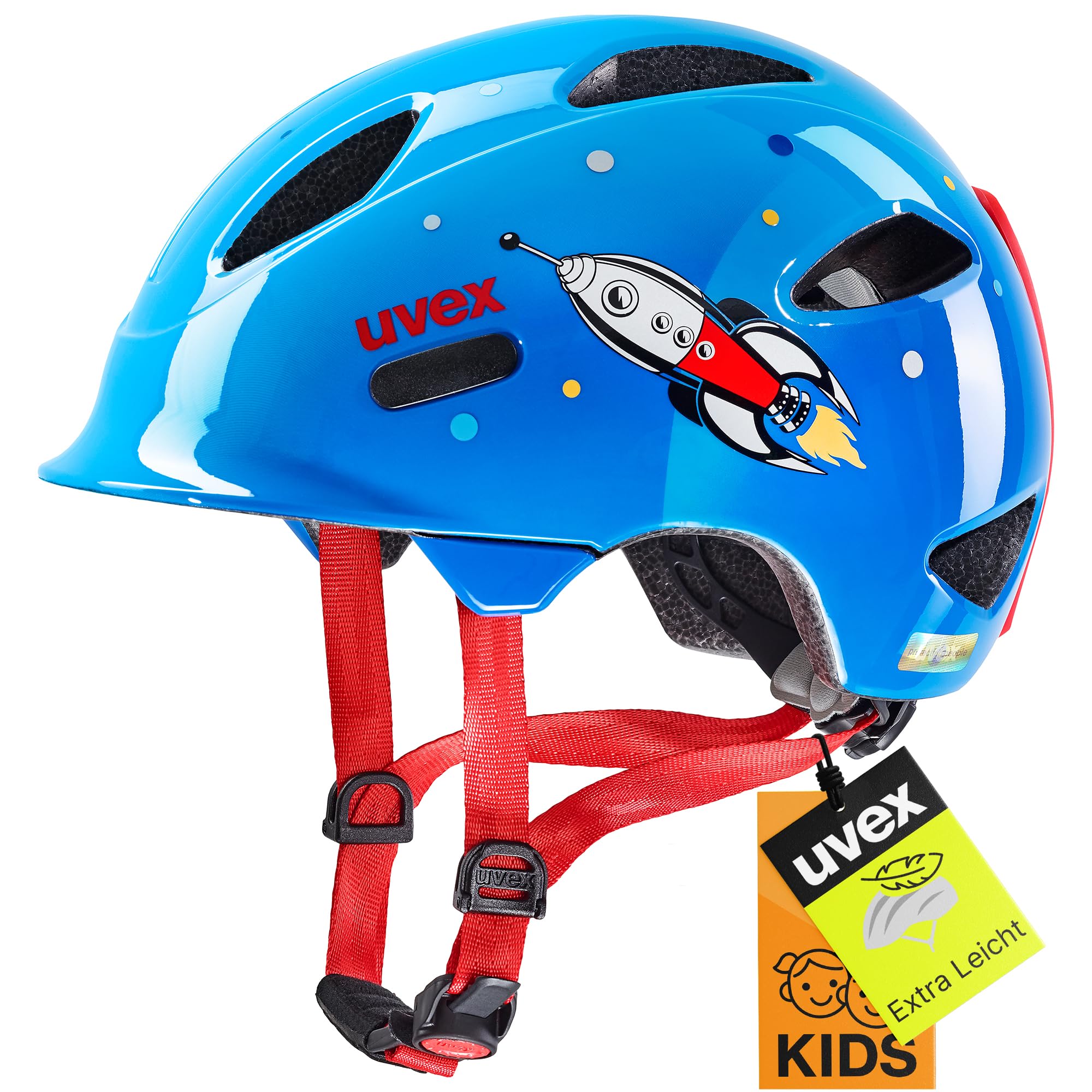 uvex OYO Style children's bicycle helmet, Blue Rocket, 45-50 cm - S4100470615