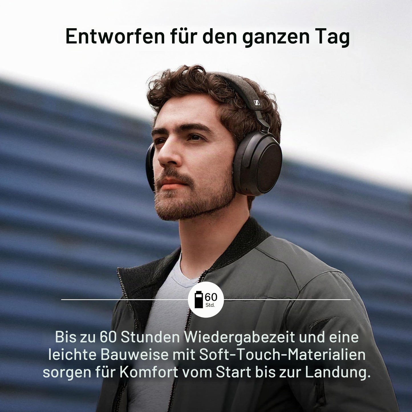 Sennheiser MOMENTUM 4 Wireless Noise Canceling Headphones - Bluetooth headphone headset for crystal clear calls with adaptive noise cancellation, over-ear, 60 h battery, foldable, graphite - 700383