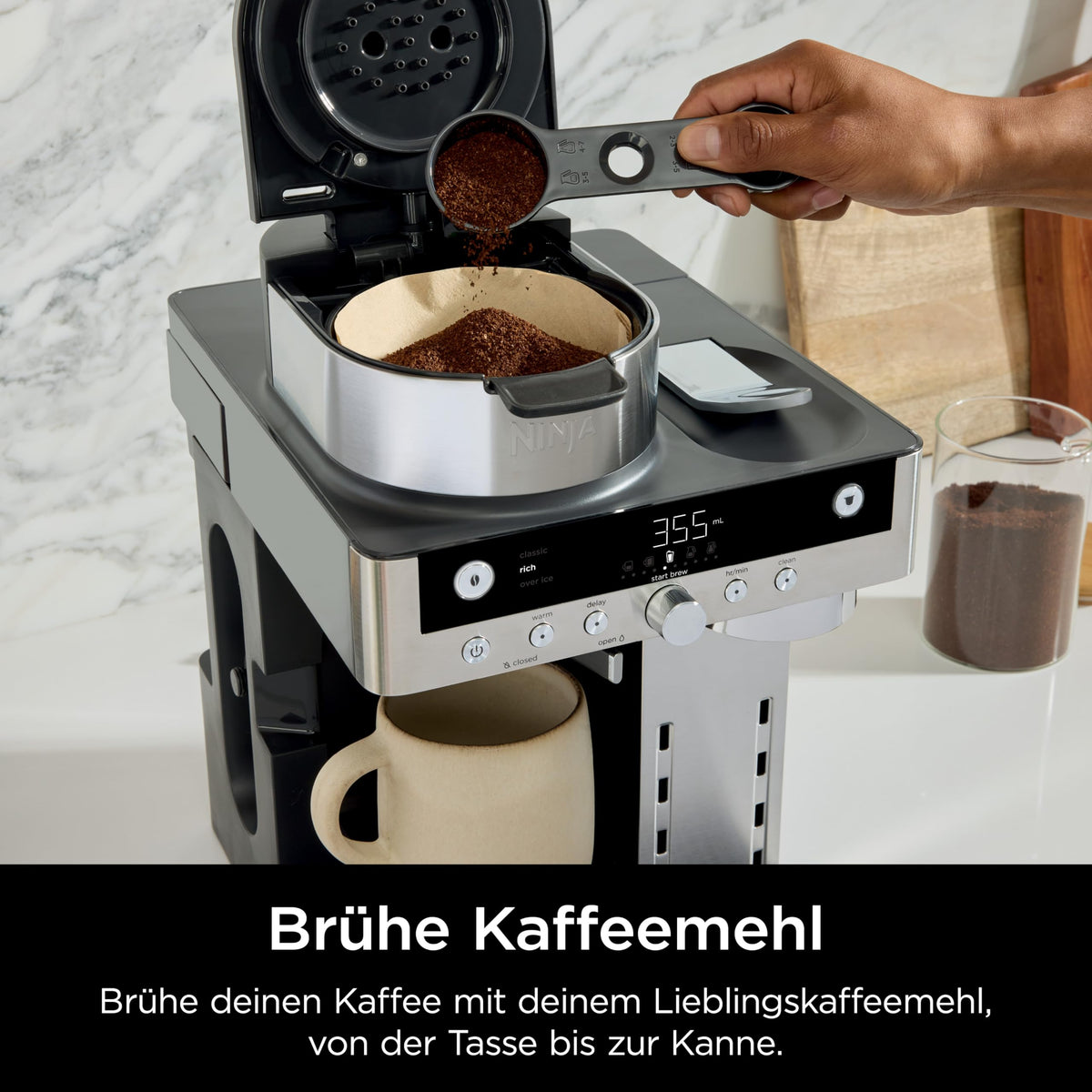 Ninja Prestige 2-in-1 aparat de cafea cu filtru și capsule, negru - CFN802EU