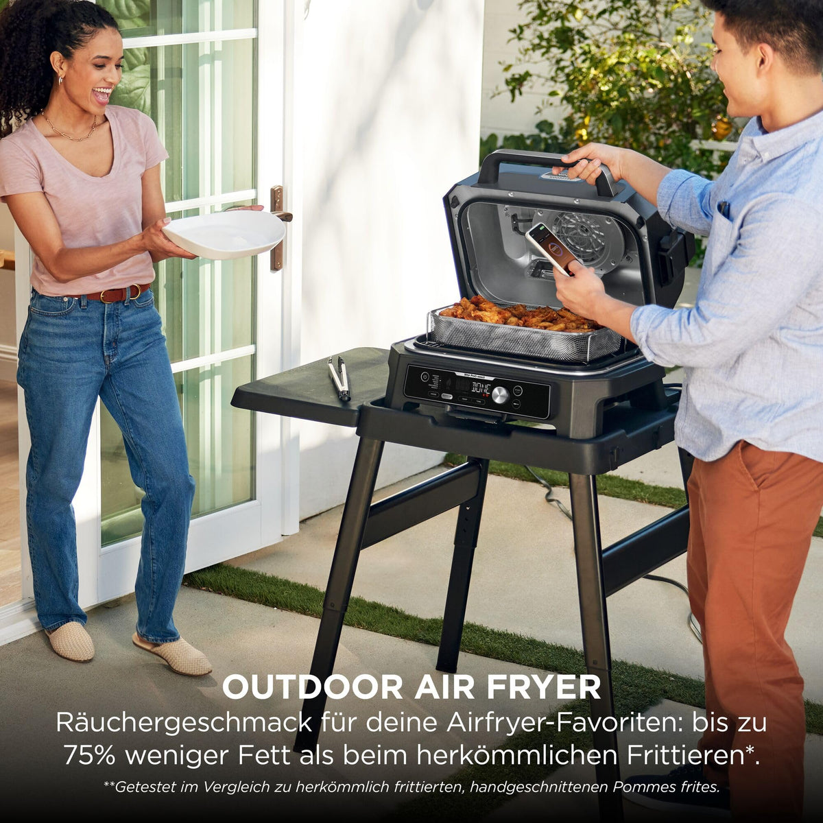 Ninja Woodfire Pro Connect XL Grătar Electric BBQ Smoker, Control prin aplicație - OG901EUAMZ