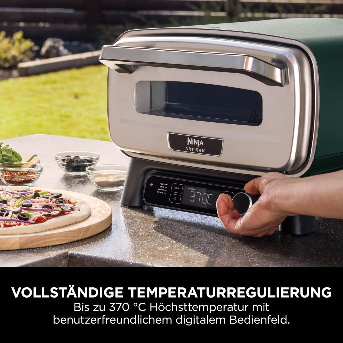 Ninja Artisan Outdoor Pizza Oven and Air Fryer, 4 Functions - MO201AMZEU
