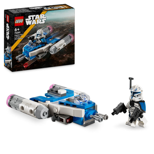 LEGO Star Wars Captain Rex Y-Wing Microfighter, buildable toy starship bricks to collect, gift idea for boys and girls aged 6 and up 75391