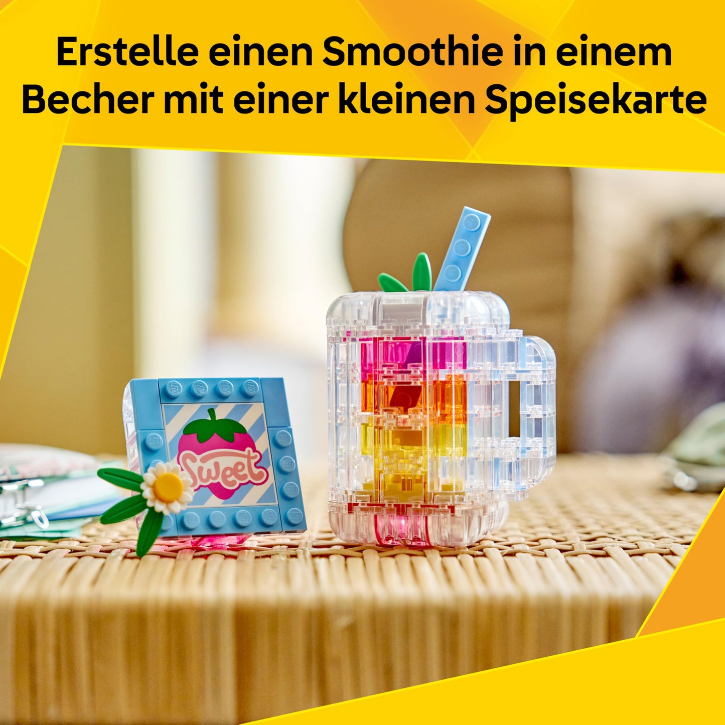 LEGO Creator 3-in-1 perfume bottle with flower decoration set - building toy with 3 building options: perfume bottle, flower vase or smoothie - gift idea for children aged 8 and up - 31383