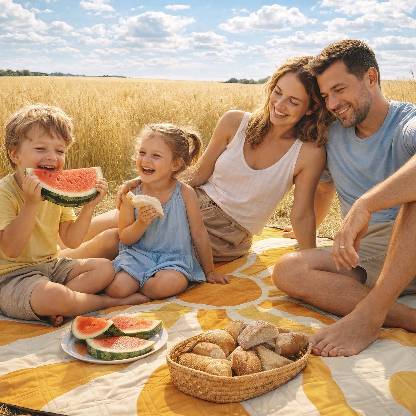 Sekey picnic blanket, waterproof, 150 x 200 cm, beach blanket, sand-free Padded, three-layer structure, PEVA waterproof base, tie strap carry strap, suitable for picnic, camping, beach - PM11