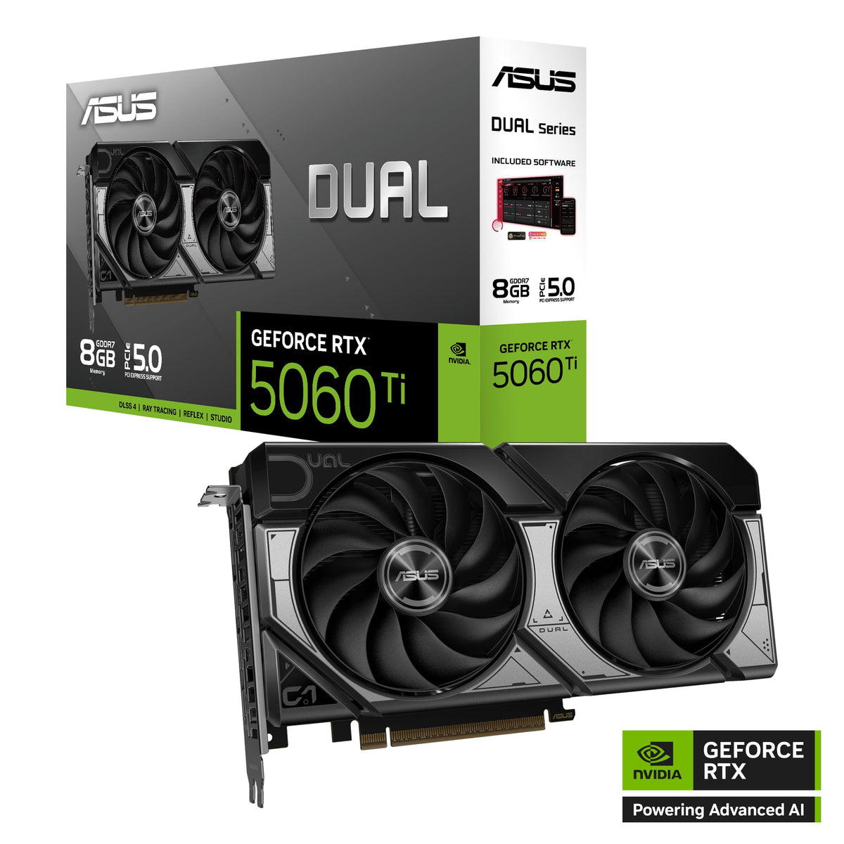 ASUS Dual GeForce RTX 5060 Ti 8GB GDDR7 Gaming Graphics Card - 90YV0MP3-M0NA00