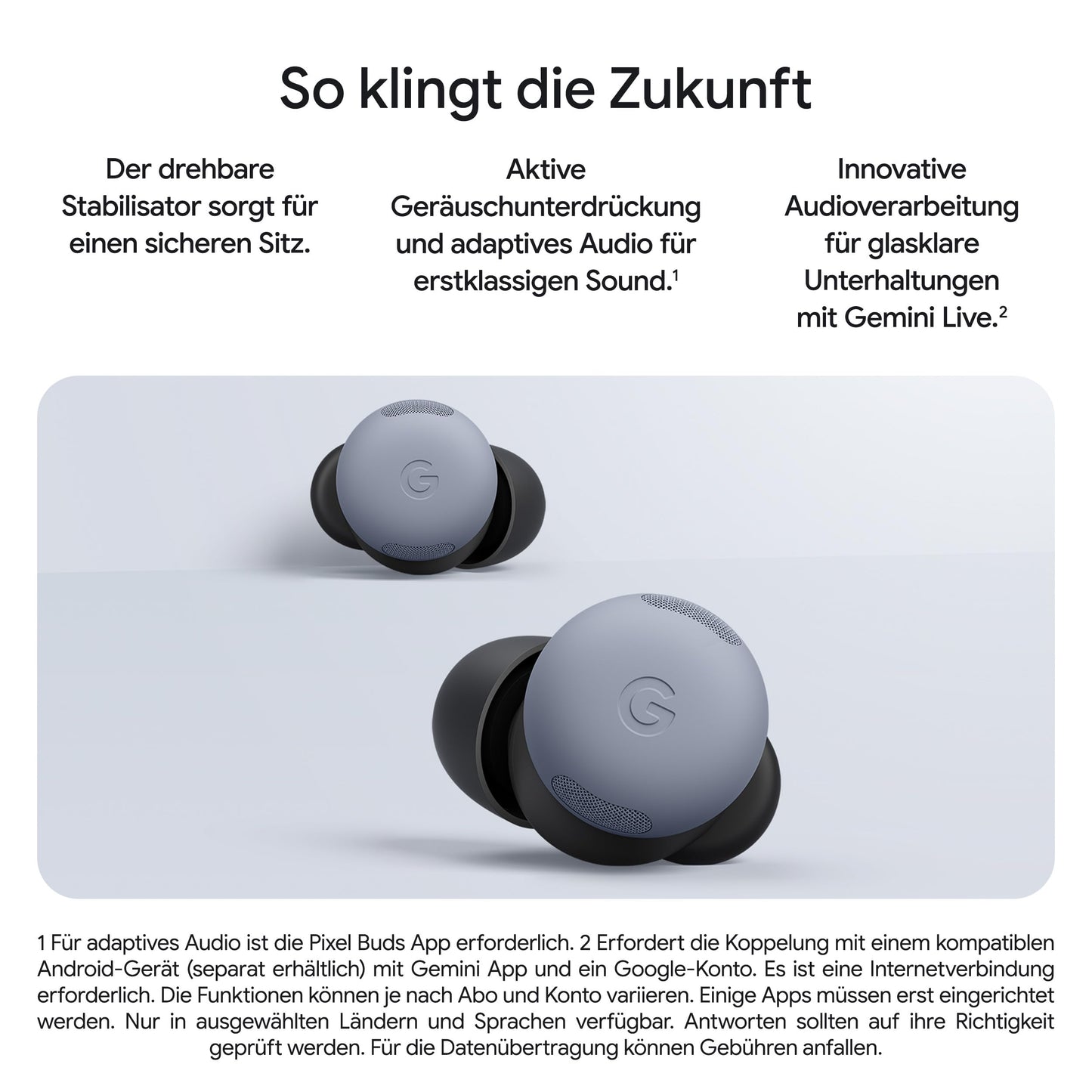 Google Pixel Buds Pro 2 - Wireless Active Noise Canceling Headphones - Bluetooth Headphones - Moonstone - GA10076-EU