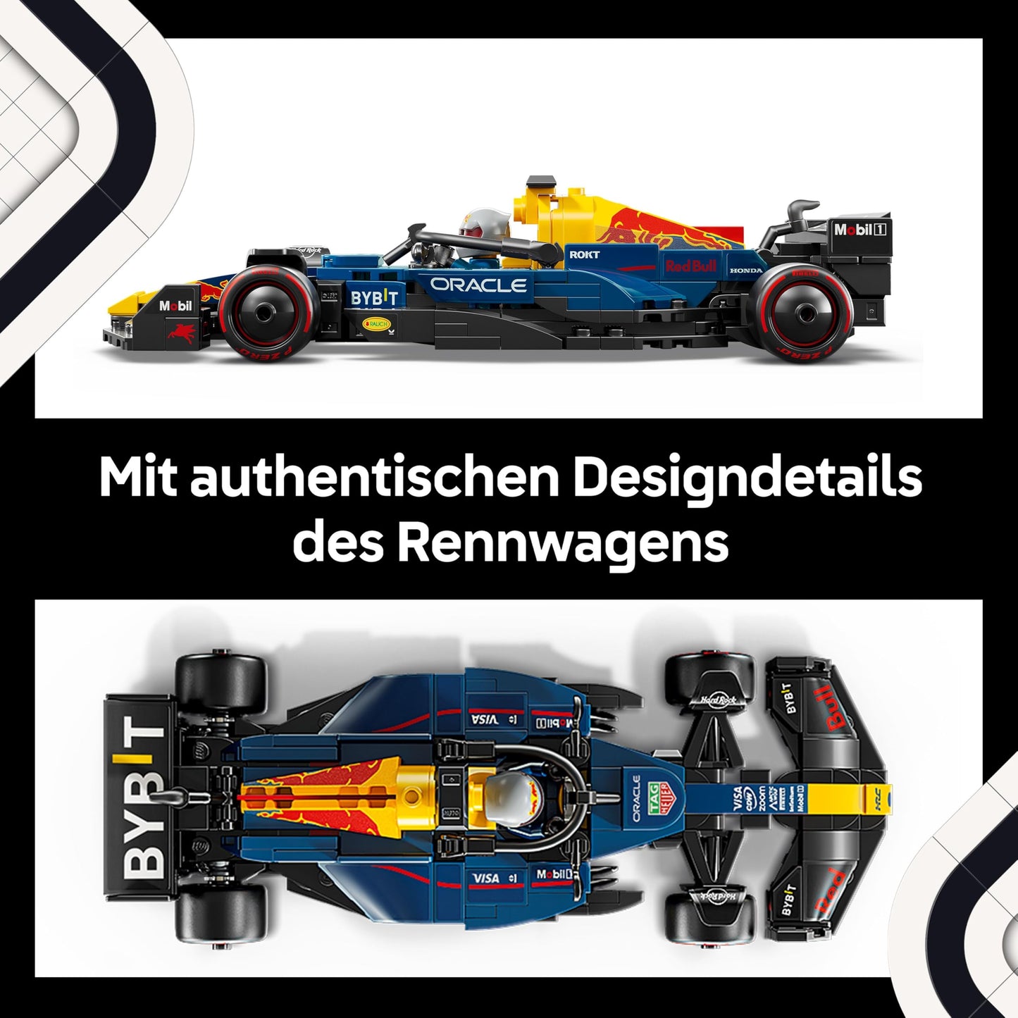 LEGO Speed Champions Oracle Red Bull Racing RB20 F1 racing car - model for adults with Formula 1 minifigure to collect - display piece and gift for fans of motorsports & racing cars 77243