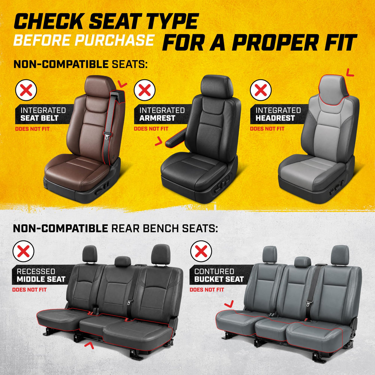 CAT Seat Covers for Cars, Trucks, and SUVs, 2 Pieces, MeshFlex Car Seat Cover, Front Seat Protector, Airbag-Compatible Seat Covers for SUV Interiors & Seat Cover Accessories, Blue & Black - CASC-2284-BL