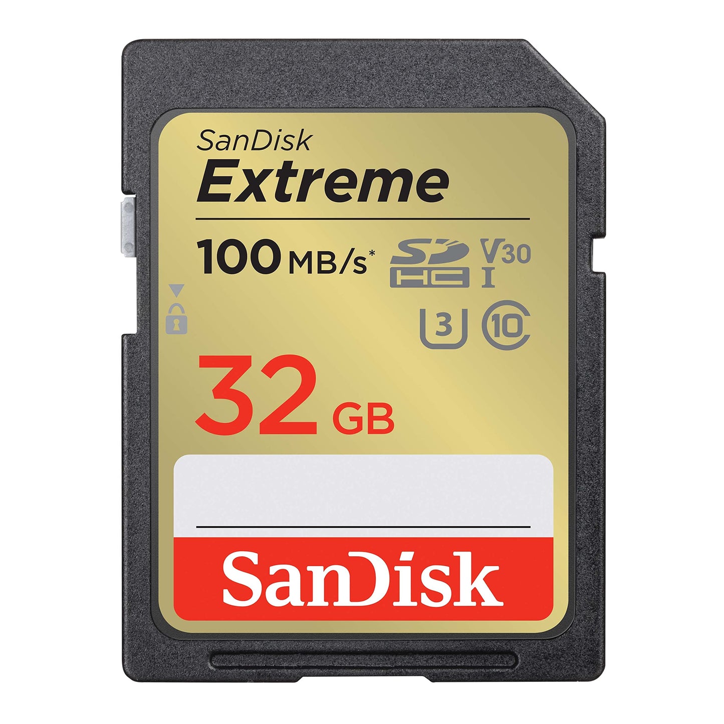 SanDisk Extreme SDHC UHS-I Memory Card 32GB (V30, 100MB/s Transfer, U3, 4K UHD Videos, Waterproof, Shockproof, Temperature Resistant) - SDSDXVT-032G-GNCIN