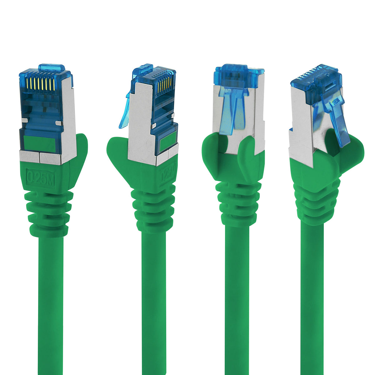 1aTTack.de Patch Cable – 10X 3 Meter Ethernet, Network, LAN Cable CAT6a (for Gigabit Networks, Routers, Switches, Modems with RJ45 Input – green) - 4251073691473