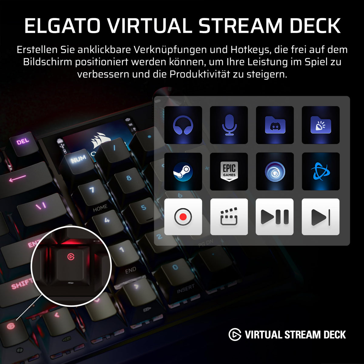 Corsair Vanguard PRO 96 Wired Gaming Keyboard - Black - CH-91E911G-DE