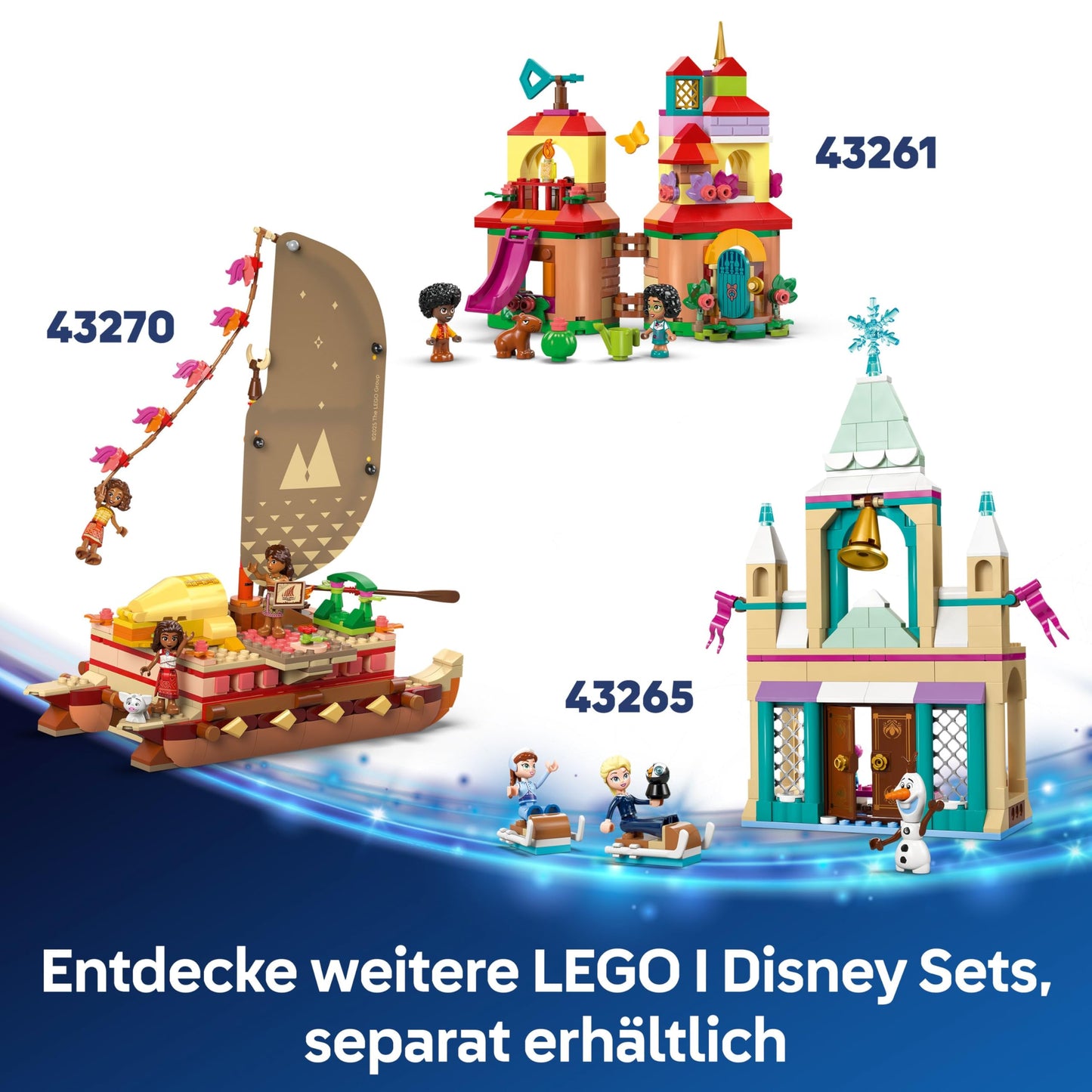 LEGO ǀ Disney Moana 2: Moana's Island Fun - Toy with 2 minifigures, a playhouse, a water slide & accessories - children's play set - birthday gift for girls aged 5 and over - 43260