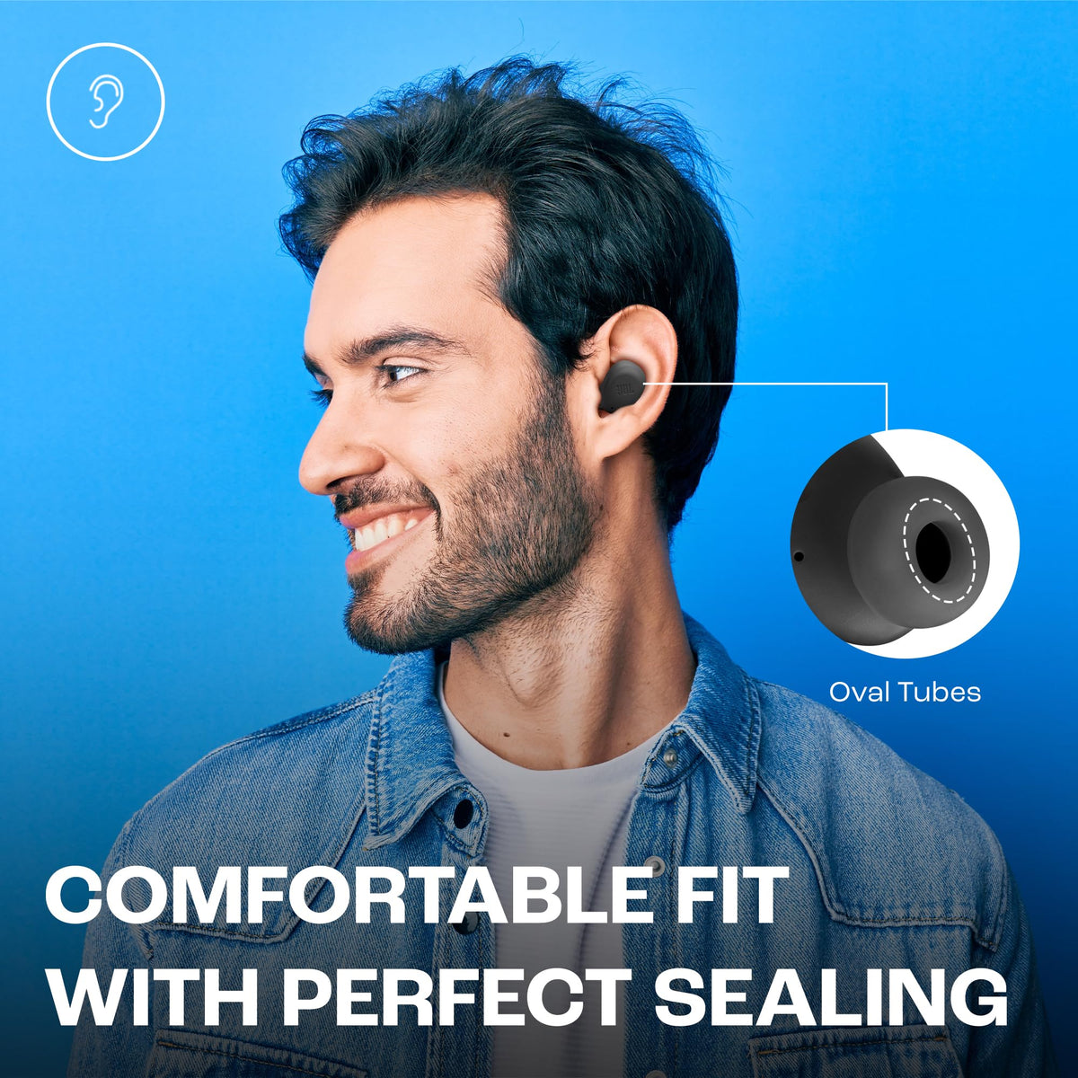 JBL Wave Buds – Wireless in-ear headphones with IP54 and IPX2 water resistance – Powerful bass and 32 hours of battery life – Black - JBLWBUDSBLK