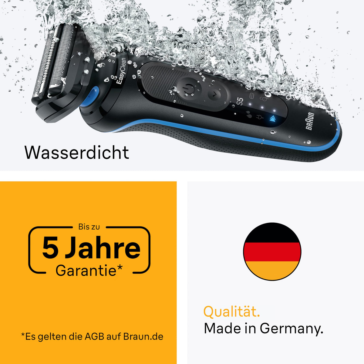 Braun Rasierer Herren Elektrisch Series 5, 52-N1000si, Schwarz