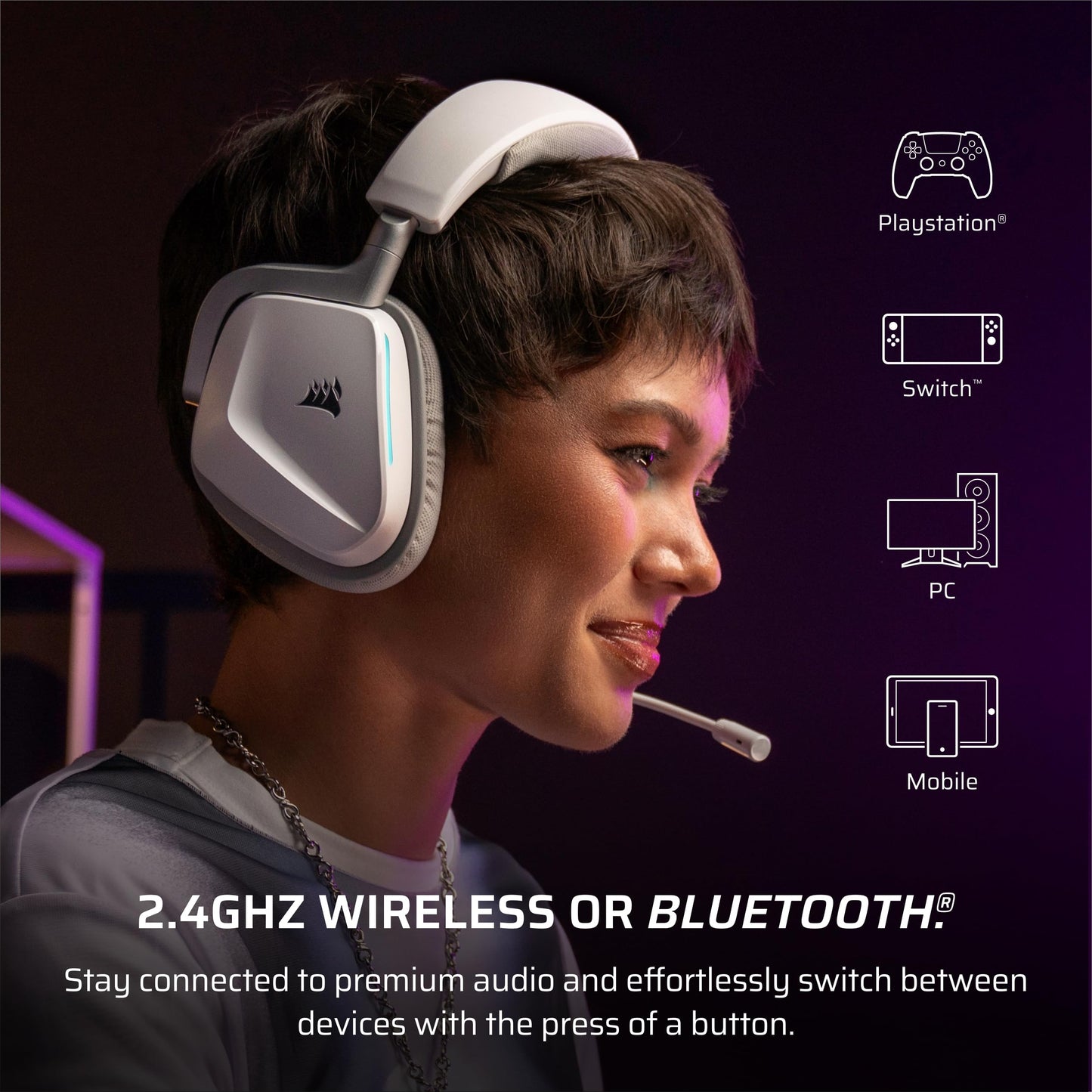 Corsair Void v2 Wireless Gaming Headset - White - CA-9011380-WW