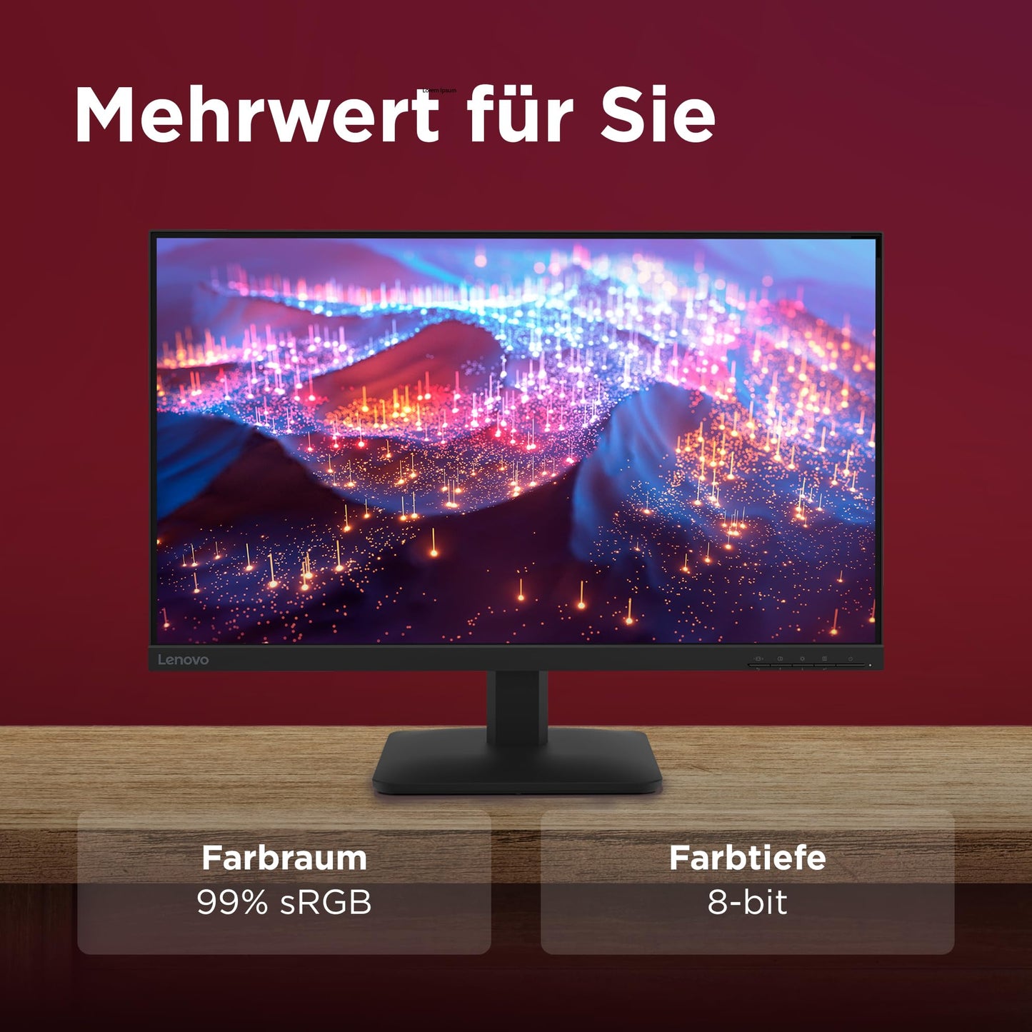 Lenovo L27-41 | Monitor | 27'' Full HD | 100Hz | IPS | HDMI 1.4 | VGA - 67DBKAC1EU