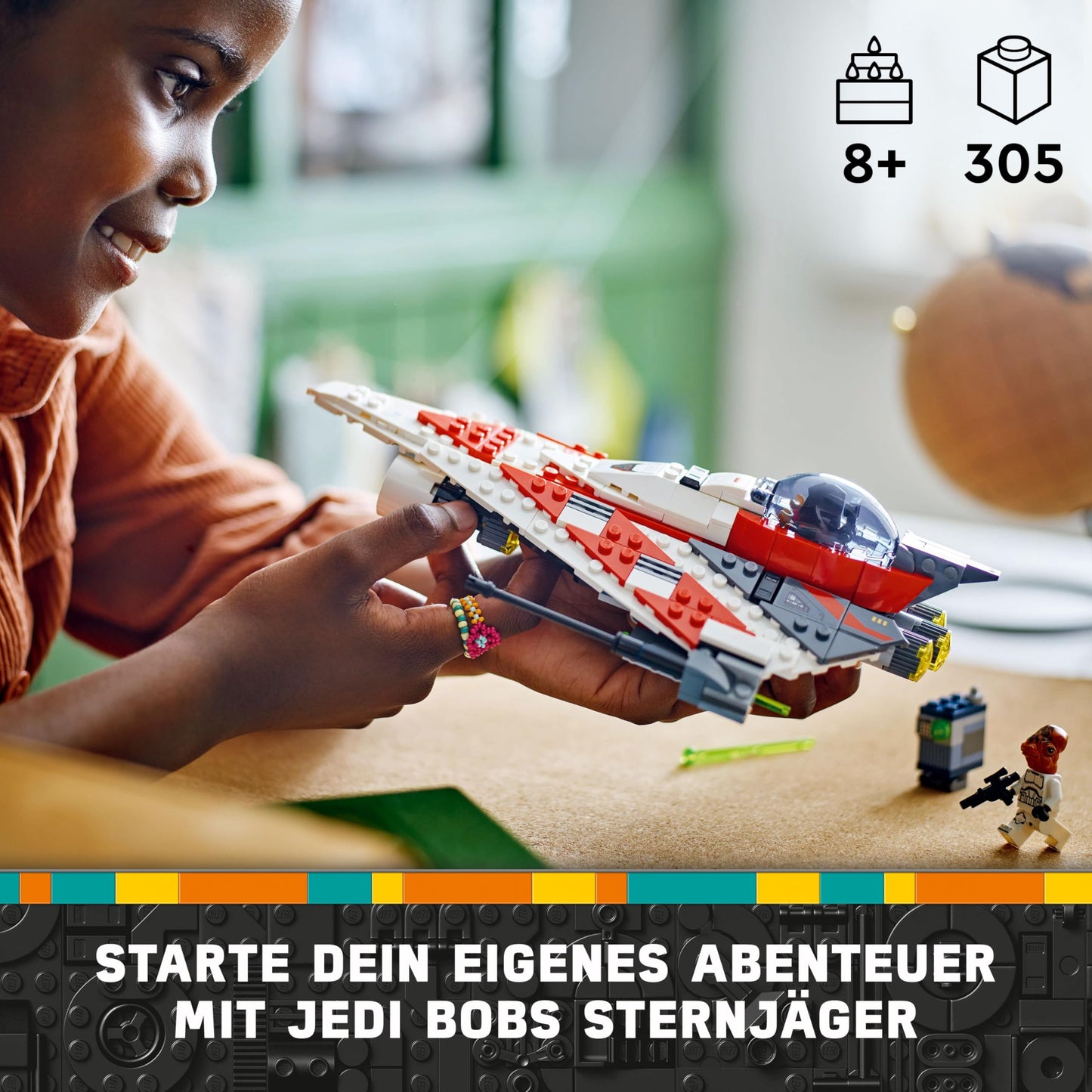 LEGO Star Wars Jedi Bob's Starfighter, Building Toy, Toy Starship Bricks, Popular Character, Birthday Gift for Boys, Girls and All Fans Ages 8 and Up 75388